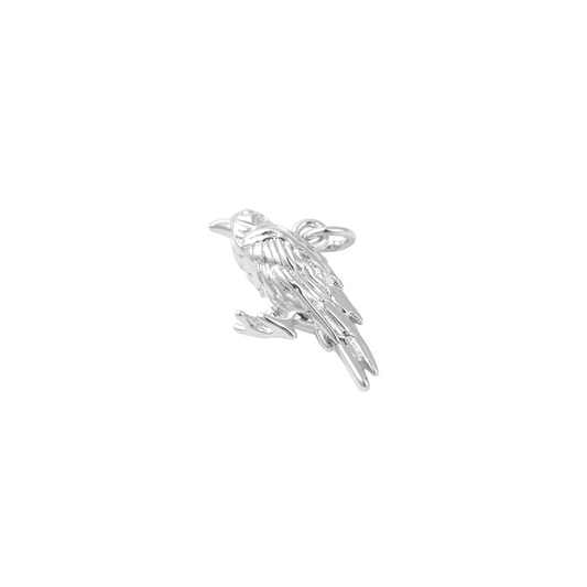 Silver Raven Charm