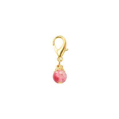 Front view of the Two Toned Crackle Glass Bead | Shoe, Purse, & Hat Charm