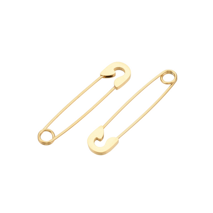 Front view of the Golden Safety Pins | Shoe, Purse, & Hat Charm