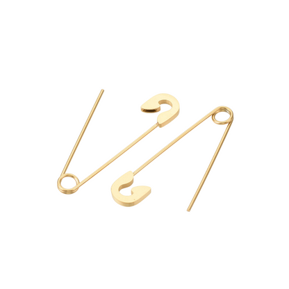 Side view of the Golden Safety Pins | Shoe, Purse, & Hat Charm