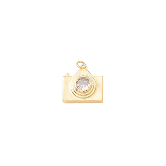 Gold Say Cheese Charm