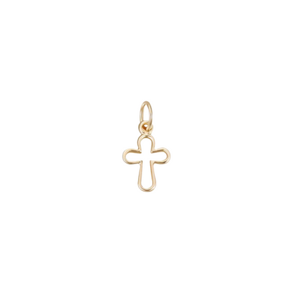 Gold Tiny Cross Charm