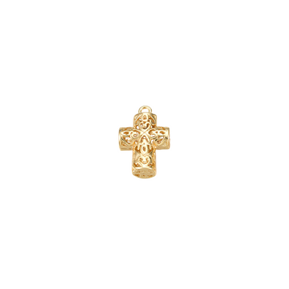 Gold Hollow Cross Charm