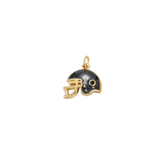 Gold Football Helmet Charm