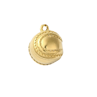 Front of the Gold Baseball Charm