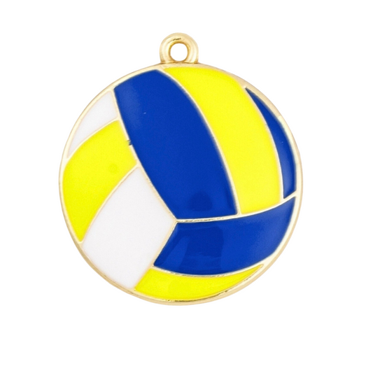 Gold Volleyball Charm