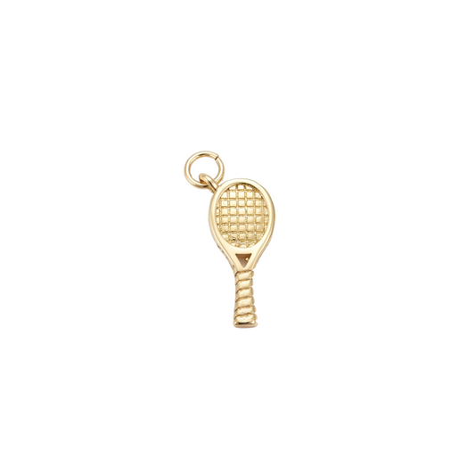 Gold Tennis Racket Charm