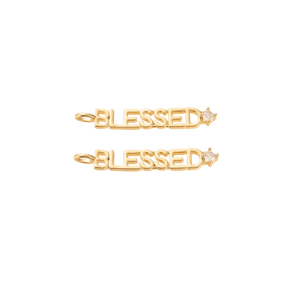 Gold "Blessed" Charm