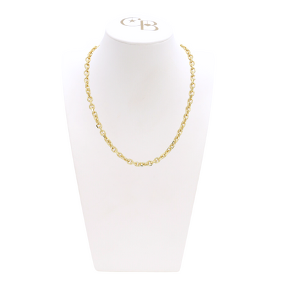Front view of the Gold Jamesyn Necklace on CB Bust