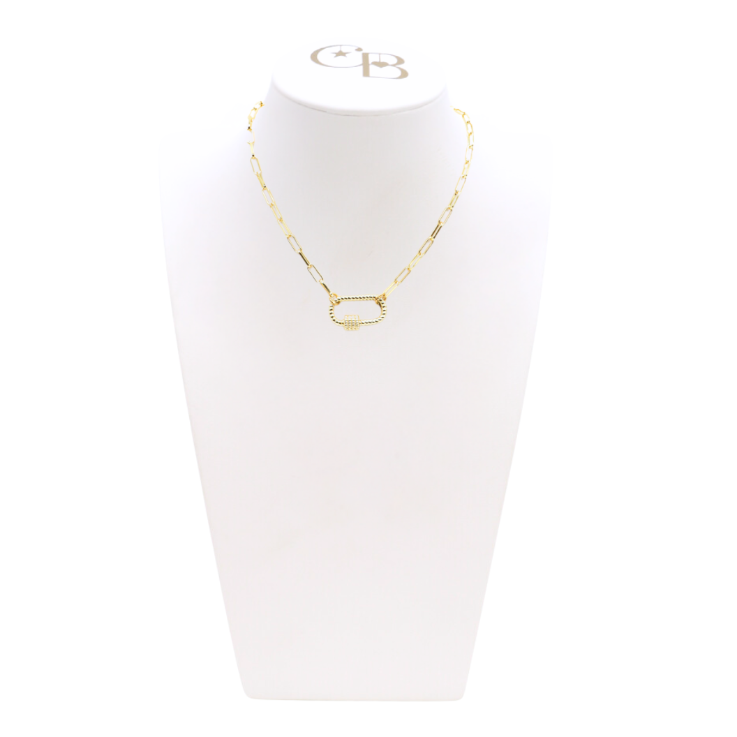 Gold Ashley Necklace with Bella Carabiner