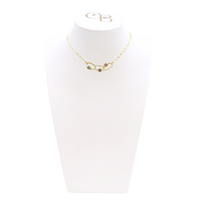 Front of the The Gemma Necklace on CB Bust