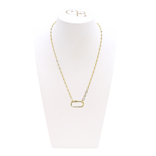 Gold Christie Necklace with Piper Carabiner