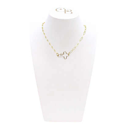 Gold Paige Necklace with Mary Carabiner
