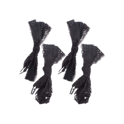 Front view of the Black Lacey Shoelaces