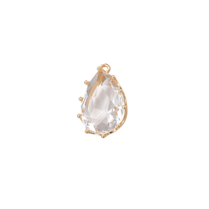 Transparent view of the Gold Glam Teardrop Charm