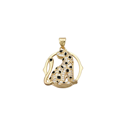 Gold Abstract Cheetah Charm