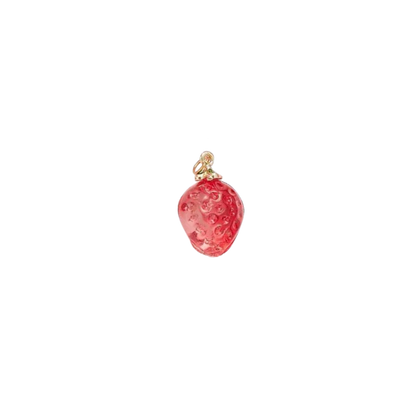Gold Small Strawberry Charm