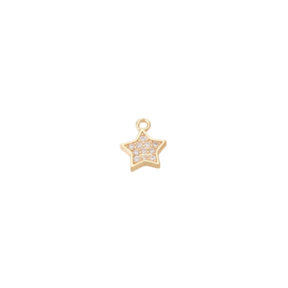 Gold Crystal Star Charm