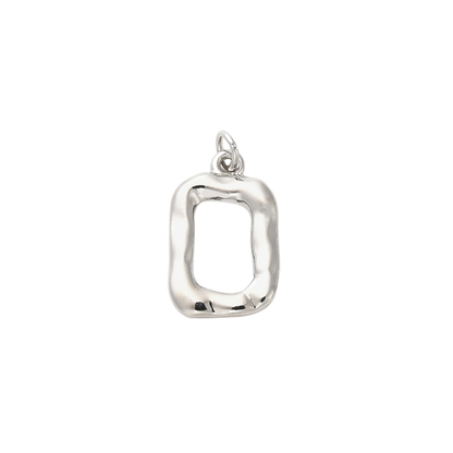 Silver Open Rectangle Charm