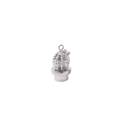 Silver Small Cactus Charm
