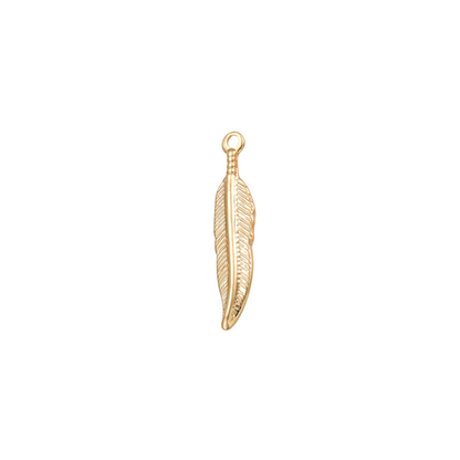 Gold Light As A Feather Charm