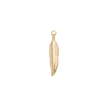 Gold Light As A Feather Charm