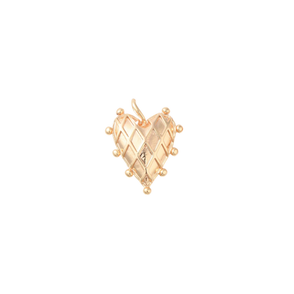 Gold Argyle Studded Heart Charm