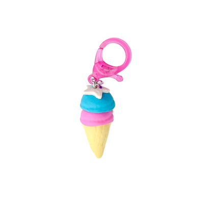 Blue Ice Cream Cone Lanyard Charm