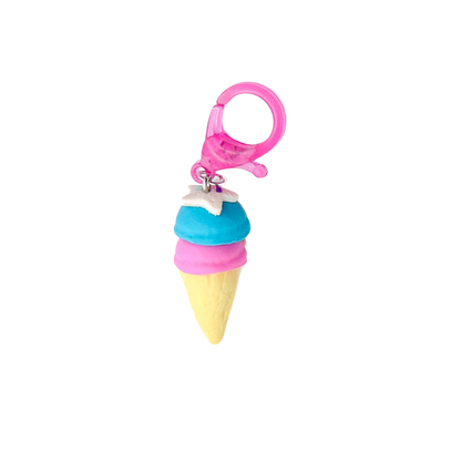 Blue Ice Cream Cone Lanyard Charm