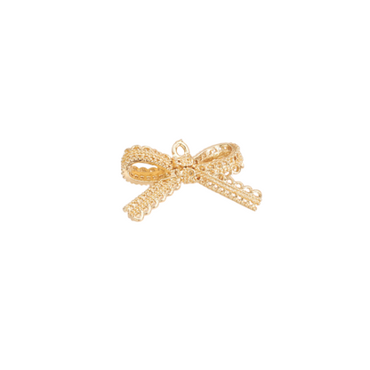 Gold Lacey Bow Charm