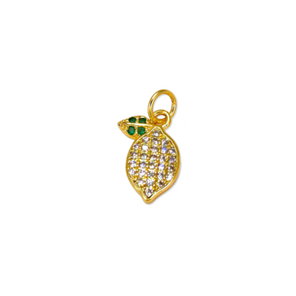 Gold Cubic Zirconia Little Lemon Charm