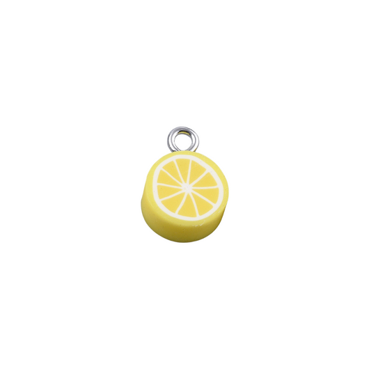 Polymer Clay Lemon Lanyard Charm