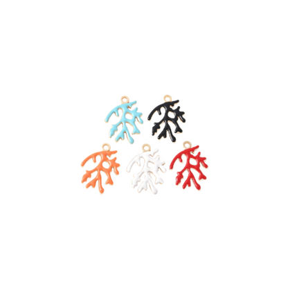 Front view of the Gold Coral Vibes Charm | Assorted