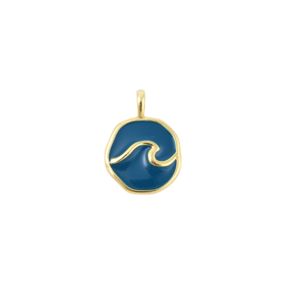 Transparent view of the Gold Wave Vibes Charm