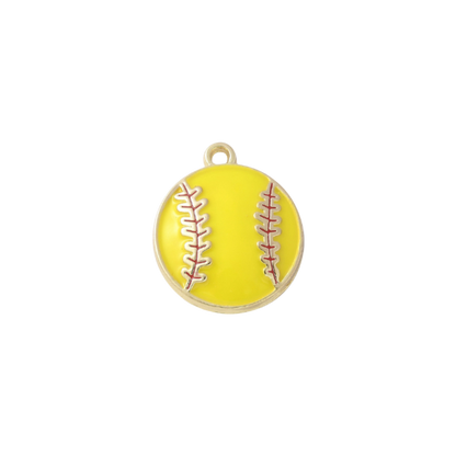 Transparent view of the Gold Fast Pitch Softball Charm