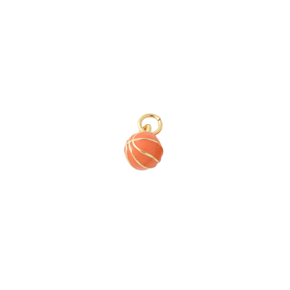 Gold Hoops Basketball Charm