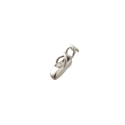 Transparent view of the Silver Ballerina Slipper Charm