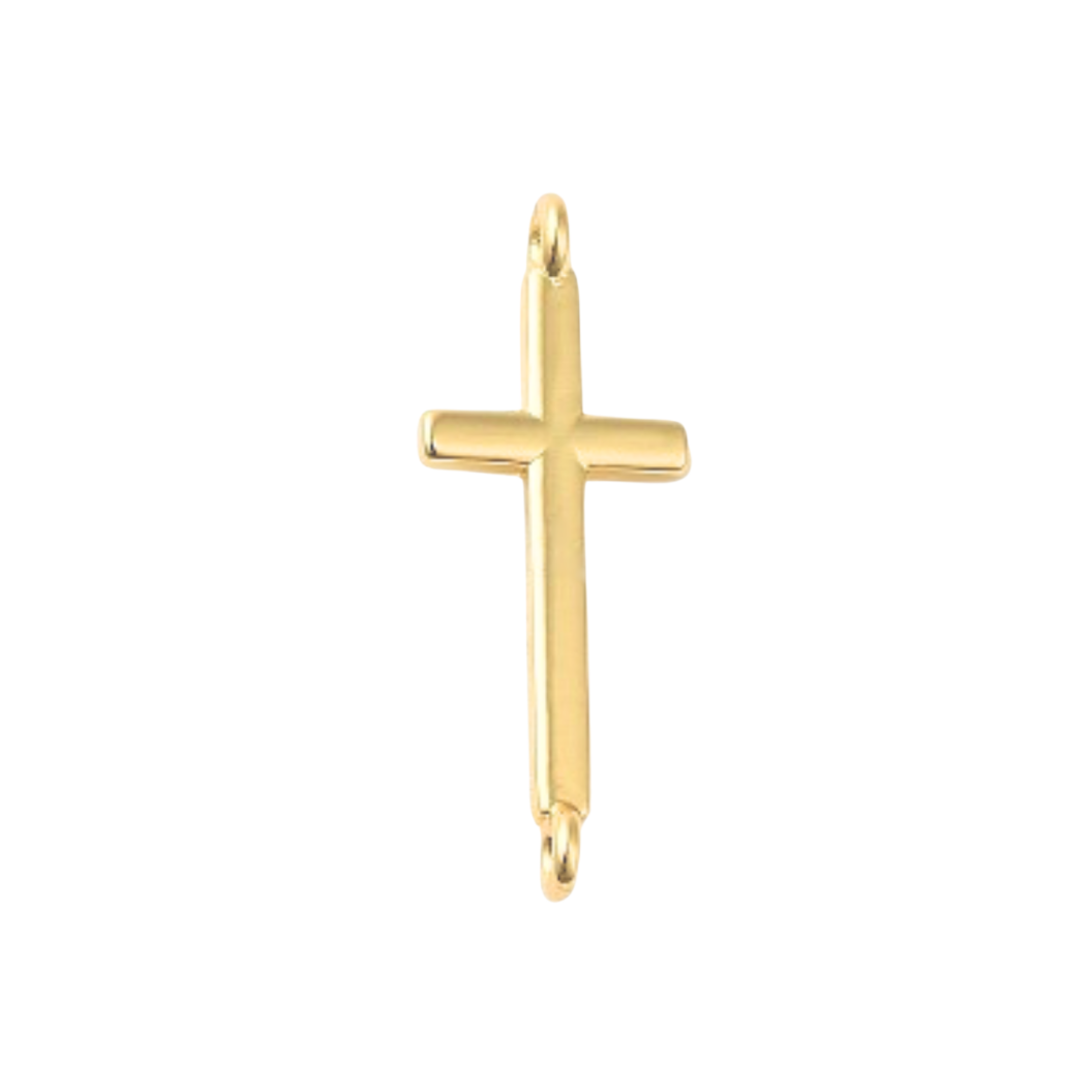 Transparent view of the Gold Jesus Saves Cross Connector Charm