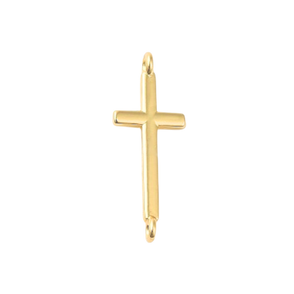 Transparent view of the Gold Jesus Saves Cross Connector Charm