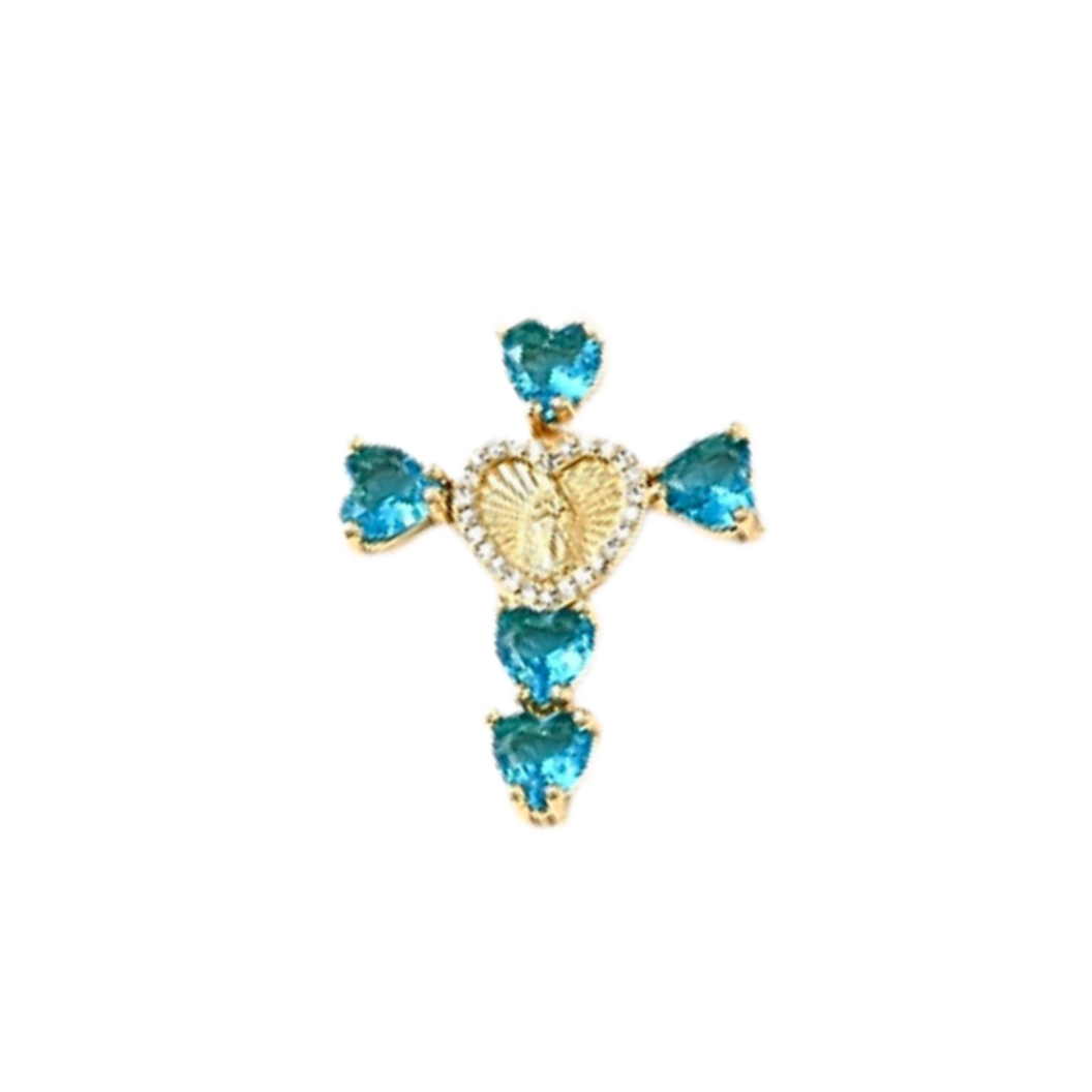 Gold Virgin Mary Cross Charm | Assorted