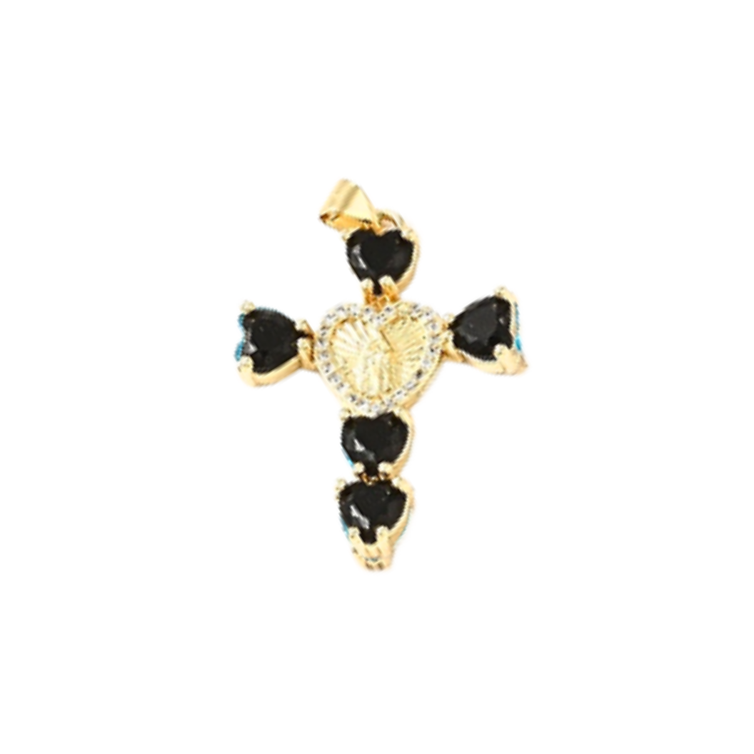 Gold Virgin Mary Cross Charm | Assorted