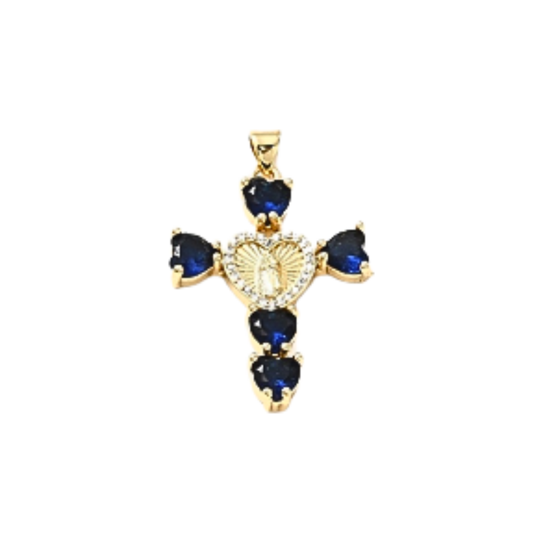 Gold Virgin Mary Cross Charm | Assorted