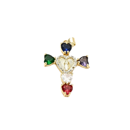 Gold Virgin Mary Cross Charm | Assorted