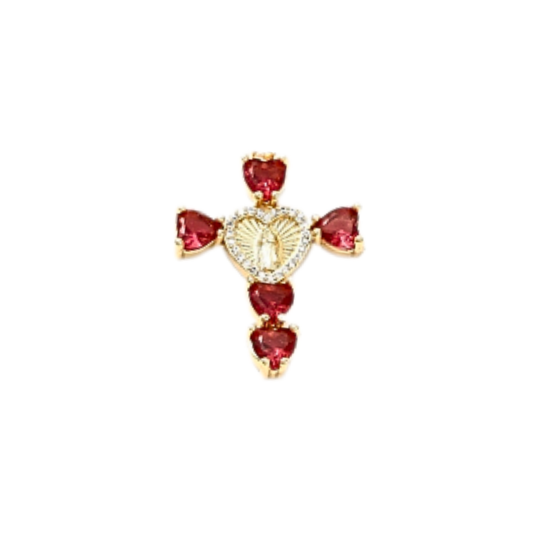 Gold Virgin Mary Cross Charm | Assorted