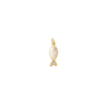 Transparent view of the Gold Pearlescent Fish Charm