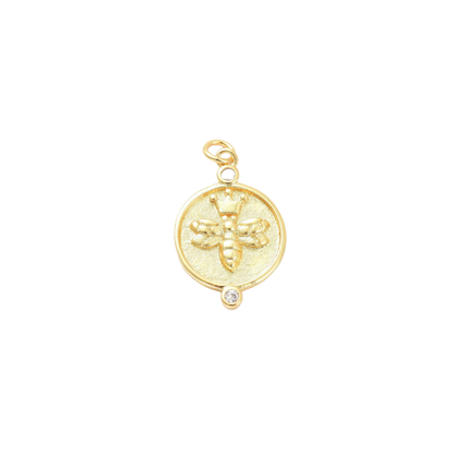 Transparent view of the Gold Busy Bee Charm