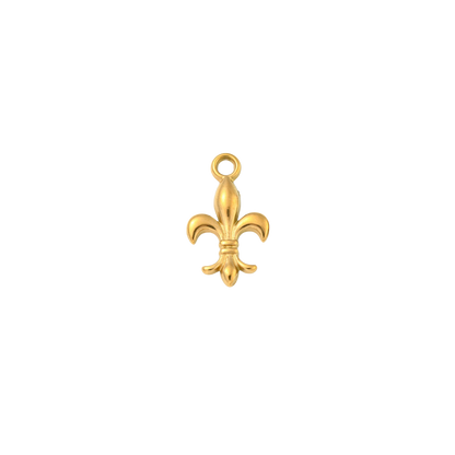 Transparent view of the Gold Fleur De Lis Charm