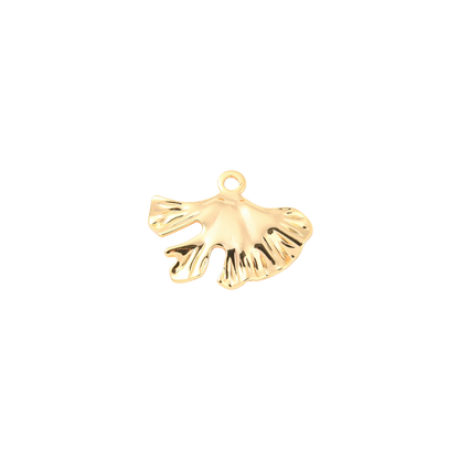 Gold Ginkgo Leaf Charm