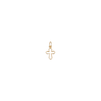 Gold Tiny Cross Charm