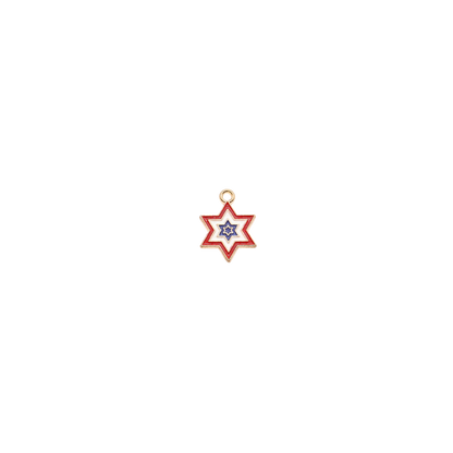 Gold American Star Charm
